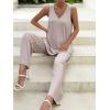 imageVerdusa Womens Maternity 2 Piece Split Tank Top and Loose Pant Sets Pregnancy OutfitApricot