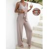 imageVerdusa Womens Maternity 2 Piece Split Tank Top and Loose Pant Sets Pregnancy OutfitApricot