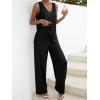 imageVerdusa Womens Maternity 2 Piece Split Tank Top and Loose Pant Sets Pregnancy OutfitBlack