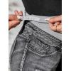 imageVerdusa Womens Maternity Denim Shorts High Waist Ripped Raw Hem Pregnancy Jeans ShortDark Grey