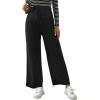 imageVerdusa Womens Maternity Drawstring High Waist Wide Leg Pregnancy Long PantsBlack