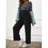 imageVerdusa Womens Maternity Drawstring High Waist Wide Leg Pregnancy Long PantsBlack