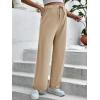 imageVerdusa Womens Maternity Drawstring High Waist Wide Leg Pregnancy Long PantsKhaki