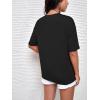 imageVerdusa Womens Maternity Drop Shoulder Short Sleeve Loose T Shirt TopBlack