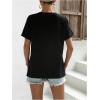 imageVerdusa Womens Maternity Drop Shoulder Short Sleeve Loose T Shirt TopBlack Leopard