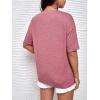 imageVerdusa Womens Maternity Drop Shoulder Short Sleeve Loose T Shirt TopDusty Pink