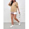 imageVerdusa Womens Maternity Drop Shoulder Short Sleeve Loose T Shirt TopKhaki