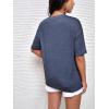 imageVerdusa Womens Maternity Drop Shoulder Short Sleeve Loose T Shirt TopNavy Blue