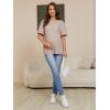 imageVerdusa Womens Maternity Drop Shoulder Short Sleeve Loose T Shirt TopPink