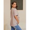 imageVerdusa Womens Maternity Drop Shoulder Short Sleeve Loose T Shirt TopPink