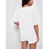 imageVerdusa Womens Maternity Drop Shoulder Short Sleeve Loose T Shirt TopWhite