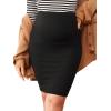 imageVerdusa Womens Maternity Elastic Waist Short Pencil Bodycon SkirtsBlack