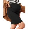 imageVerdusa Womens Maternity Elastic Waist Short Pencil Bodycon SkirtsBlack