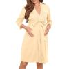 imageVerdusa Womens Maternity Halloween Pajamas Embroidery Patterns 34 Length Sleeve Maternity RobeApricot