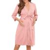 imageVerdusa Womens Maternity Halloween Pajamas Embroidery Patterns 34 Length Sleeve Maternity RobePink
