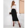 imageVerdusa Womens Maternity High Waist Cable Knit Long Pencil SkirtBlack