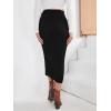imageVerdusa Womens Maternity High Waist Cable Knit Long Pencil SkirtBlack
