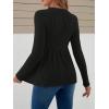 imageVerdusa Womens Maternity Long Sleeve Ruffle Hem Peplum Tee Top Pregnancy T ShirtsBlack