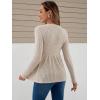 imageVerdusa Womens Maternity Long Sleeve Ruffle Hem Peplum Tee Top Pregnancy T ShirtsKhaki