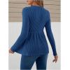 imageVerdusa Womens Maternity Long Sleeve Ruffle Hem Peplum Tee Top Pregnancy T ShirtsRoyal Blue