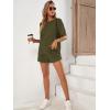 imageVerdusa Womens Maternity Pajama Set 2 Piece Drop Shoulder Top and Short Lounge SetsArmy Green