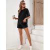 imageVerdusa Womens Maternity Pajama Set 2 Piece Drop Shoulder Top and Short Lounge SetsBlack