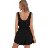 imageVerdusa Womens Maternity Scoop Neck Button Front High Waist Tank RomperBlack