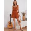 imageVerdusa Womens Maternity Scoop Neck Button Front High Waist Tank RomperBurnt Orange