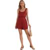 imageVerdusa Womens Maternity Scoop Neck Button Front High Waist Tank RomperRust Red