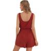 imageVerdusa Womens Maternity Scoop Neck Button Front High Waist Tank RomperRust Red