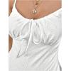imageVerdusa Womens Maternity Tie Front Sleeveless Short Bodycon Cami DressWhite