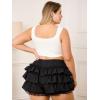 imageVerdusa Womens Plus Size Coquette Ruffle Shorts Bow Front Lace Trim Bloomer ShortsBlack