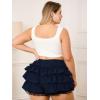 imageVerdusa Womens Plus Size Coquette Ruffle Shorts Bow Front Lace Trim Bloomer ShortsDark Blue
