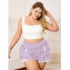 imageVerdusa Womens Plus Size Coquette Ruffle Shorts Bow Front Lace Trim Bloomer ShortsMauve Purple
