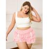 imageVerdusa Womens Plus Size Coquette Ruffle Shorts Bow Front Lace Trim Bloomer ShortsPink