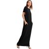 imageVerdusa Womens Short Sleeve Loose Long Maxi Lounge Dress with Pockets1 Black