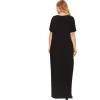 imageVerdusa Womens Short Sleeve Loose Long Maxi Lounge Dress with Pockets1 Black