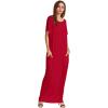 imageVerdusa Womens Short Sleeve Loose Long Maxi Lounge Dress with PocketsBright Red