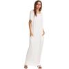 imageVerdusa Womens Short Sleeve Loose Long Maxi Lounge Dress with PocketsCream