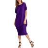 imageVerdusa Womens Short Sleeve Loose Long Maxi Lounge Dress with PocketsPurple