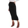 imageVerdusa Womens Maternity High Waist Cable Knit Long Pencil SkirtBlack