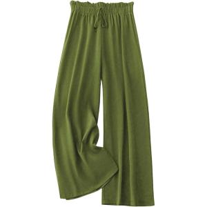imageVerdusa Womens Plus Size Tie Knot Paperbag Waist Loose Wide Leg Pants