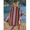 imageVerdusa Womens 3 Piece Outfits Short Sleeve Open Front Kimono and Boho Cami Top and Tassel Trim Tropical Shorts SetBlue