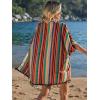 imageVerdusa Womens 3 Piece Outfits Short Sleeve Open Front Kimono and Boho Cami Top and Tassel Trim Tropical Shorts SetMulticolor