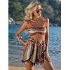 imageVerdusa Womens 3 Piece Outfits Short Sleeve Open Front Kimono and Boho Cami Top and Tassel Trim Tropical Shorts SetMulticolor