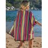 imageVerdusa Womens 3 Piece Outfits Short Sleeve Open Front Kimono and Boho Cami Top and Tassel Trim Tropical Shorts SetPurple
