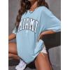 imageVerdusa Womens Summer Oversized Cute Shirt Graphic Print Short Sleeve Tunic Tops Casual Loose Drop Shoulder Crew Neck TeeLight Blue