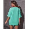imageVerdusa Womens Summer Oversized Cute Shirt Graphic Print Short Sleeve Tunic Tops Casual Loose Drop Shoulder Crew Neck TeeMint Green