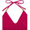 imageVerdusa Womens Crop Halter Tops Y2k Goth Clothes Crochet Cami Sleeveless Tie Backless Boho Knit Top CamisoleHot Pink