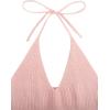 imageVerdusa Womens Crop Halter Tops Y2k Goth Clothes Crochet Cami Sleeveless Tie Backless Boho Knit Top CamisolePink Red